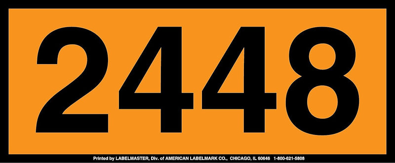 Labelmaster® UN2448 Orange Panel, Permanent Vinyl, 160mm x 400mm, 25/Pack (ZOPP2448)