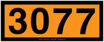 Labelmaster® UN3077 Stock 4-Digit Orange Panel, Permanent Vinyl, 160mm x 400mm, 25/Pack (ZOPP3077)
