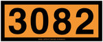 Labelmaster® UN3082 Orange Panel, Permanent Vinyl, 160mm x 400mm, 25/Pack (ZOPP3082)