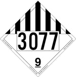 Labelmaster® Miscellaneous Dangerous Goods Placard, UN 3077, Rigid Vinyl, 10.75" x 10.75", 25/Pack (ZRV19-77)
