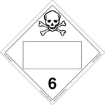 Labelmaster® Toxic Placard, Blank, Rigid Vinyl, 10.75" x 10.75", 25/Pack (ZRV5B)