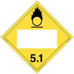 Labelmaster® Oxidizer Placard, Blank, Rigid Vinyl, 10.75" x 10.75", 25/Pack (ZRV6B)
