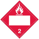 Labelmaster® Flammable Gas Placard, Blank, Rigid Vinyl, 10.75" x 10.75", 25/Pack (ZRV8B)