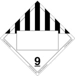 Labelmaster® Miscellaneous Dangerous Goods Placard, Blank, Tag Board, 10.75" x 10.75", 25/Pack (ZT19)