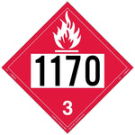 Labelmaster® Flammable Liquid Placard, UN 1170, Tag Board, 10.75" x 10.75", 25/Pack (ZT2-1170)