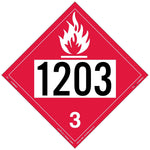 Labelmaster® Flammable Liquid Placard, UN 1203, Tag Board, 10.75" x 10.75", 25/Pack (ZT2-1203)