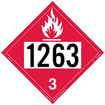Labelmaster® Flammable Liquid Placard, UN 1263, Tag Board, 10.75" x 10.75", 25/Pack (ZT2-1263)