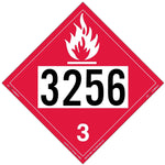 Labelmaster® Flammable Liquid Placard, UN 3256, Tag Board, 10.75" x 10.75", 25/Pack (ZT2-3256)