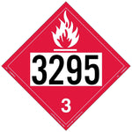 Labelmaster® Flammable Liquid Placard, UN 3295, Tag Board, 10.75" x 10.75", 25/Pack (ZT2-3295)