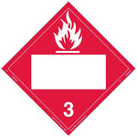 Labelmaster® Flammable Liquid Placard, Blank, Tag Board, 10.75" x 10.75", 25/Pack (ZT2)