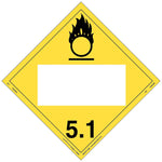Labelmaster® Oxidizer Placard, Blank, Tag Board, 10.75" x 10.75", 25/Pack (ZT6)