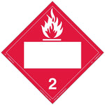 Labelmaster® Flammable Gas Placard, Blank, Tag Board, 10.75" x 10.75", 25/Pack (ZT8)