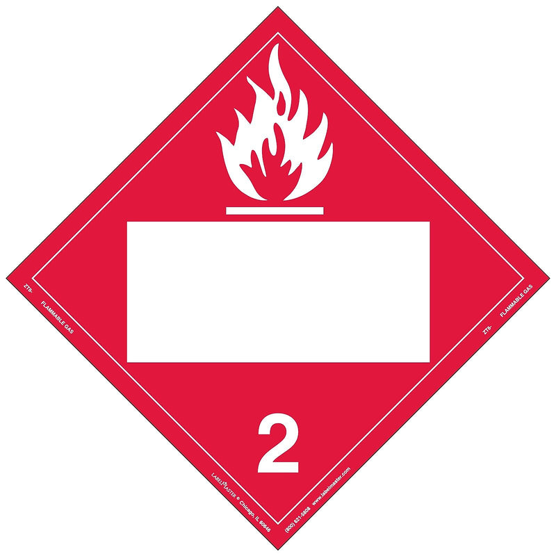 Labelmaster® Flammable Gas Placard, Blank, Tag Board, 10.75" x 10.75", 25/Pack (ZT8)