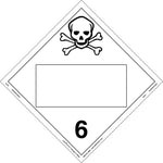 Labelmaster® Toxic Placard, Blank, Permanent Vinyl, 273mm x 273mm, 25/Pack (ZVP5)