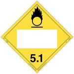 Labelmaster® Oxidizer Placard, Blank, Permanent Vinyl, 273mm x 273mm, 25/Pack (ZVP6)