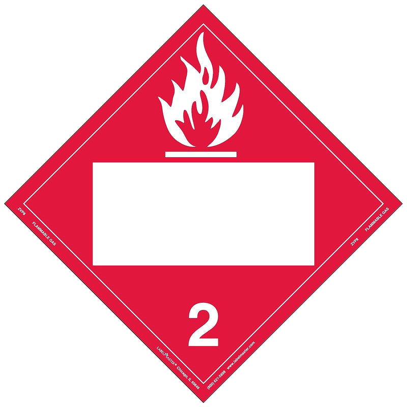Labelmaster® Flammable Gas Placard, Blank, Permanent Vinyl, 273mm x 273mm, 25/Pack (ZVP8)