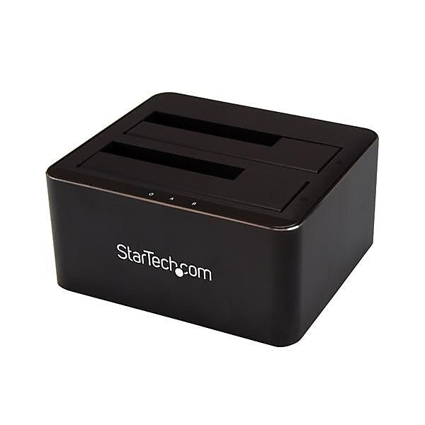StarTech Dual Bay for 2 x 2.5 / 3.5" SATA SSD / HDD Hard Drive Docking Station (SDOCK2U33V)