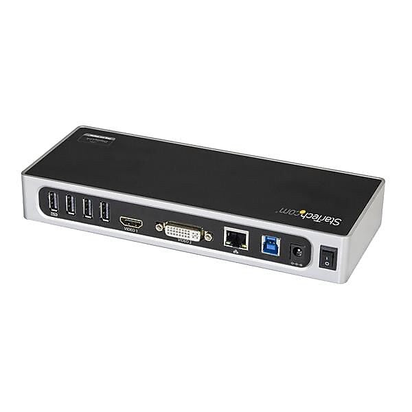 StarTech® USB 3.0 Dual Monitor Docking Station, USB to HDMI/VGA/DVI (DK30ADD)