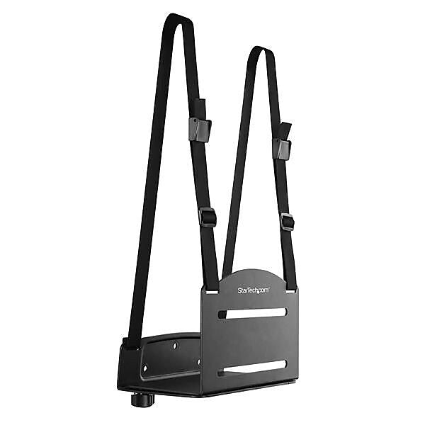 StarTech CPU Mount, Computer Wall, Adjustable Width 4.8 to 8.3" Monitor, Black (CPUWALLMNT)