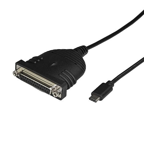 StarTech USB C to Parallel Printer Cable, DB25 Female Port for IEEE1284 Printers (ICUSBCPLLD25)
