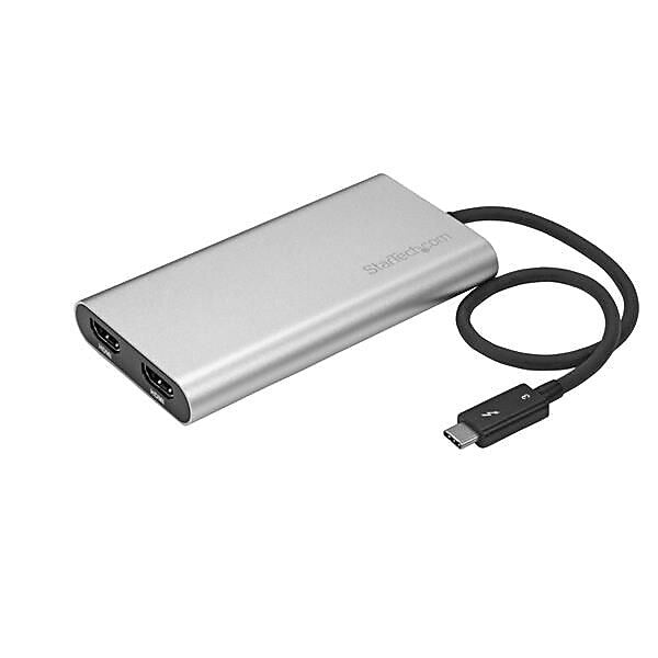 StarTech TB32HD24K60 Thunderbolt 3 to Dual HDMI Adapter, USB C Adapter