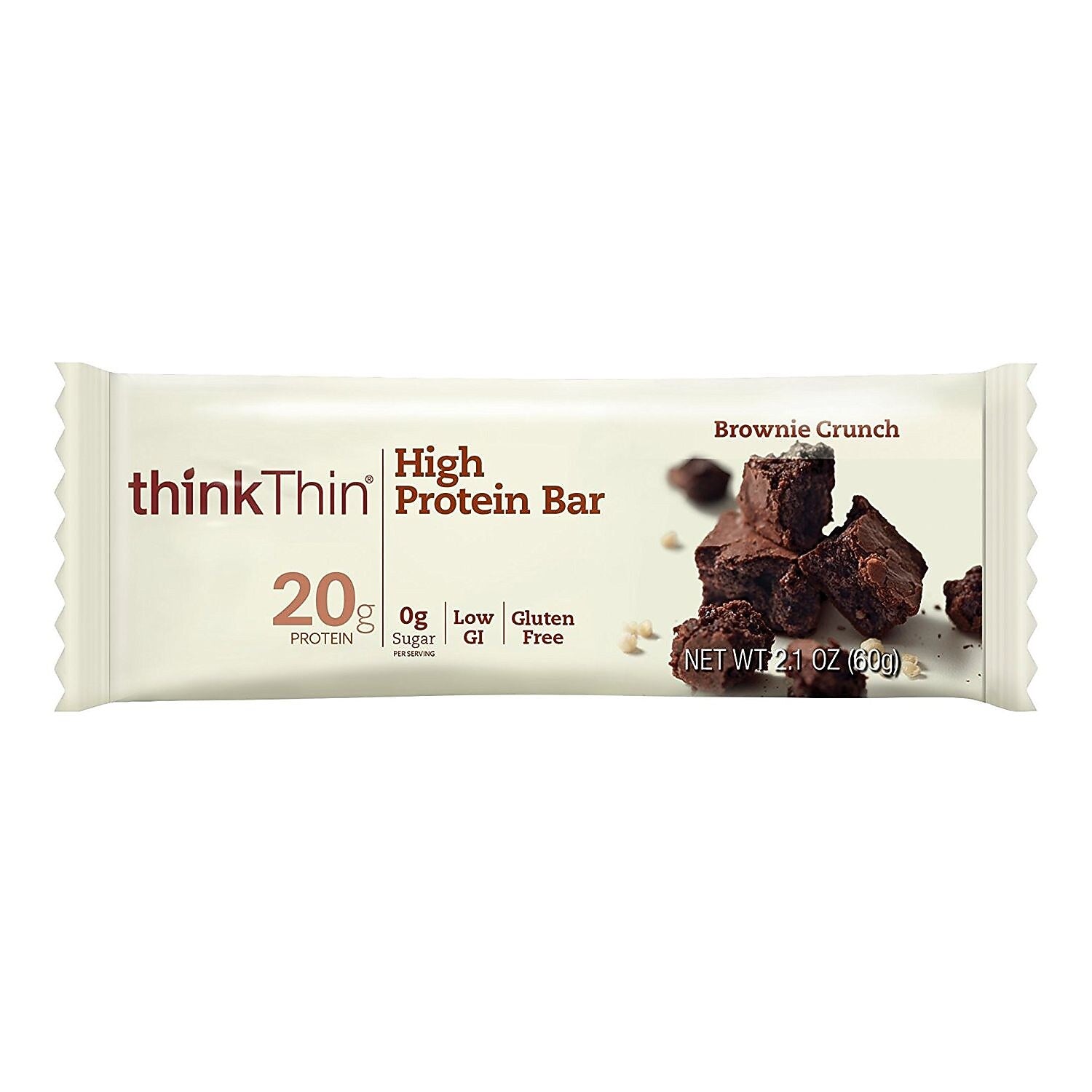 thinkThin Gluten Free Brownie Protein Bar, 10 Bars/Box (209-02478)