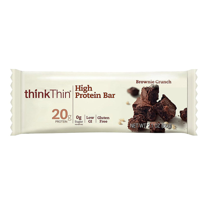 thinkThin Gluten Free Brownie Protein Bar, 10 Bars/Box (209-02478)