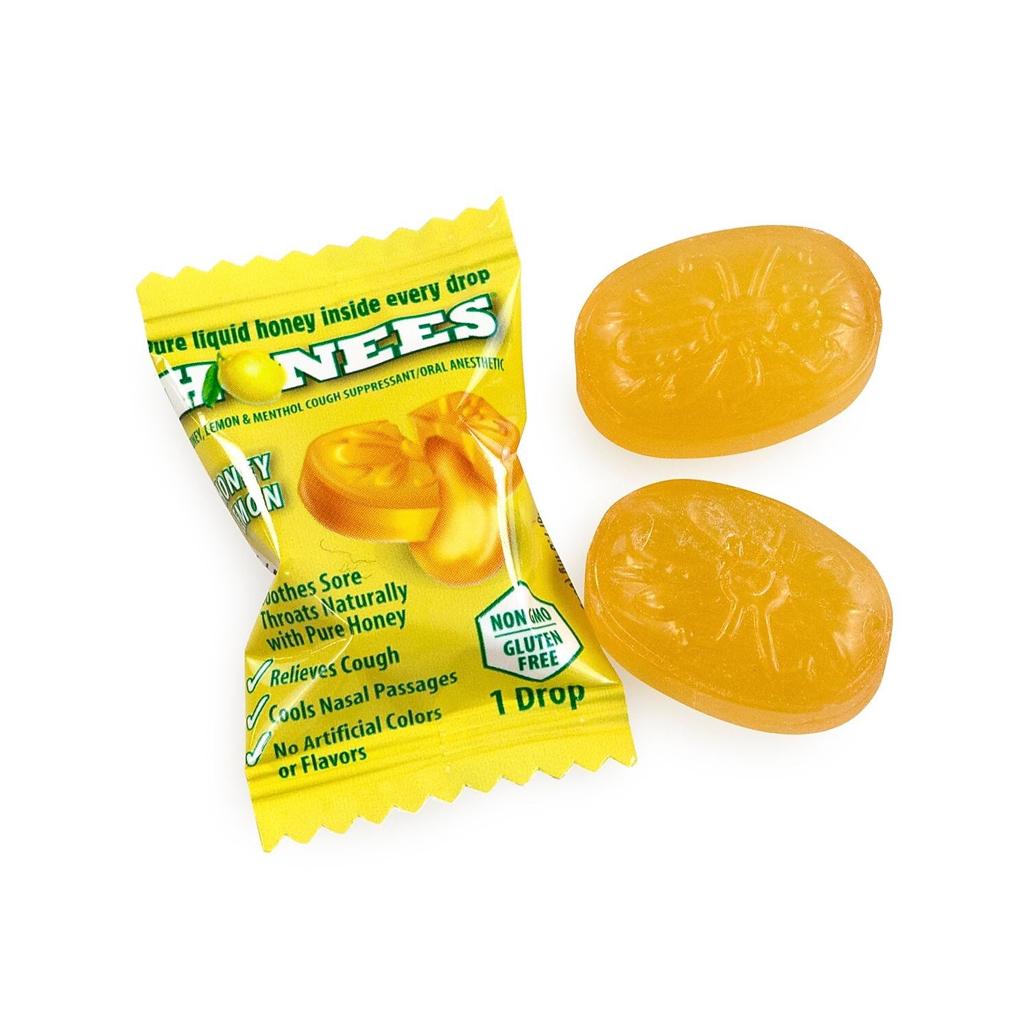 HONEES Cough Drops Honey Lemon, 20 Count, 6 Pack (404)