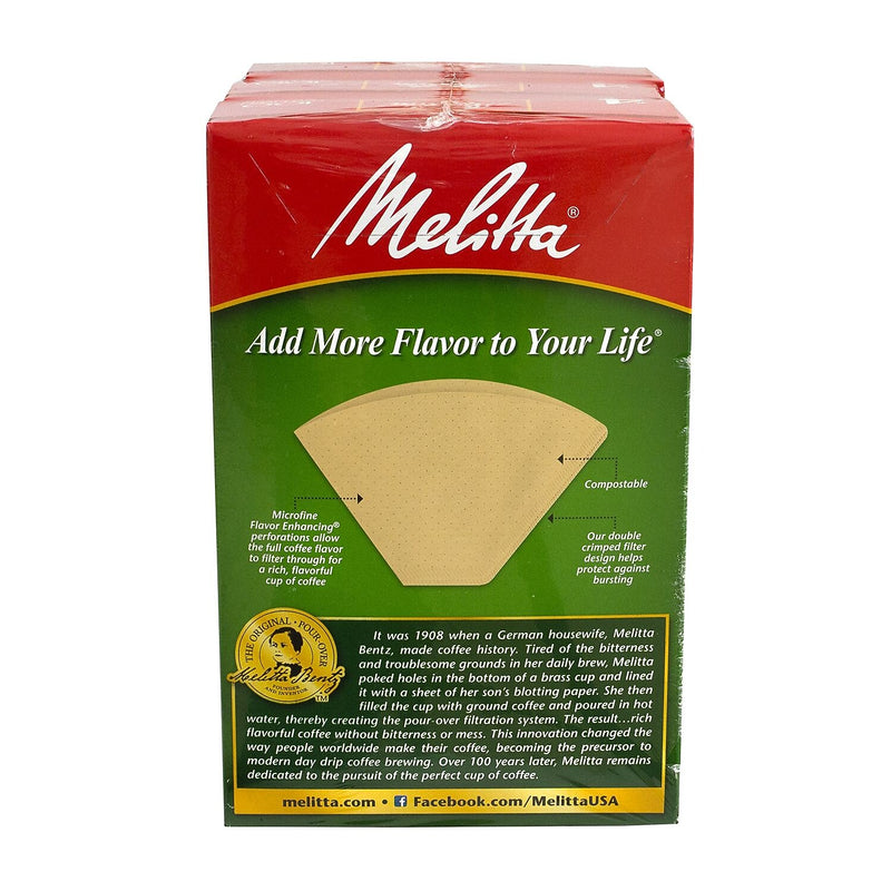 Melitta Premium 12-Cup Paper Coffee Filter, Cone Shape, 3/Pack (220-00695)