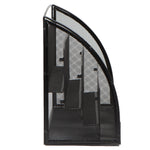 Mind Reader 4-Compartment Metal Mesh Magazine Rack, Black (MAGRACKSM-BLK)