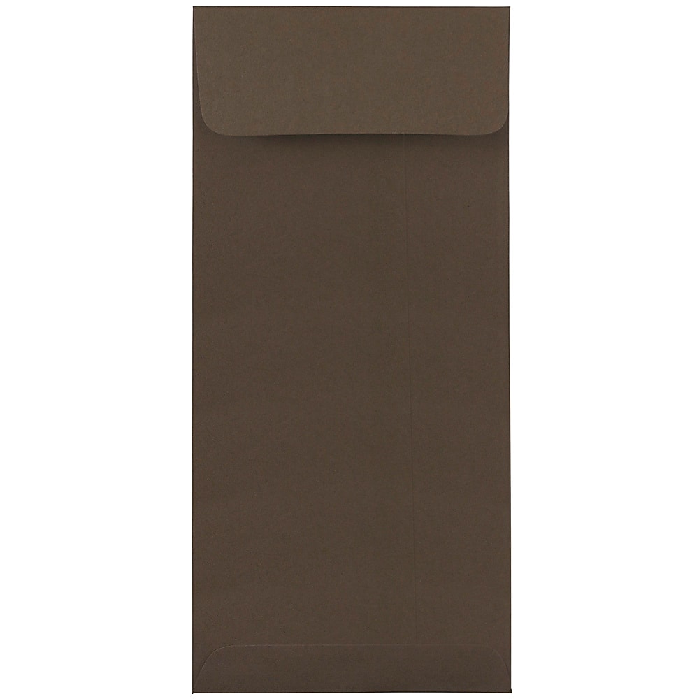 JAM Paper #10 Policy Business Envelopes, 4.125 x 9.5, Chocolate Brown Recycled, 25/Pack (900940724)