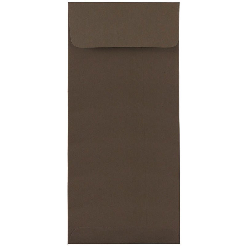 JAM Paper #10 Policy Business Envelopes, 4.125 x 9.5, Chocolate Brown Recycled, 25/Pack (900940724)