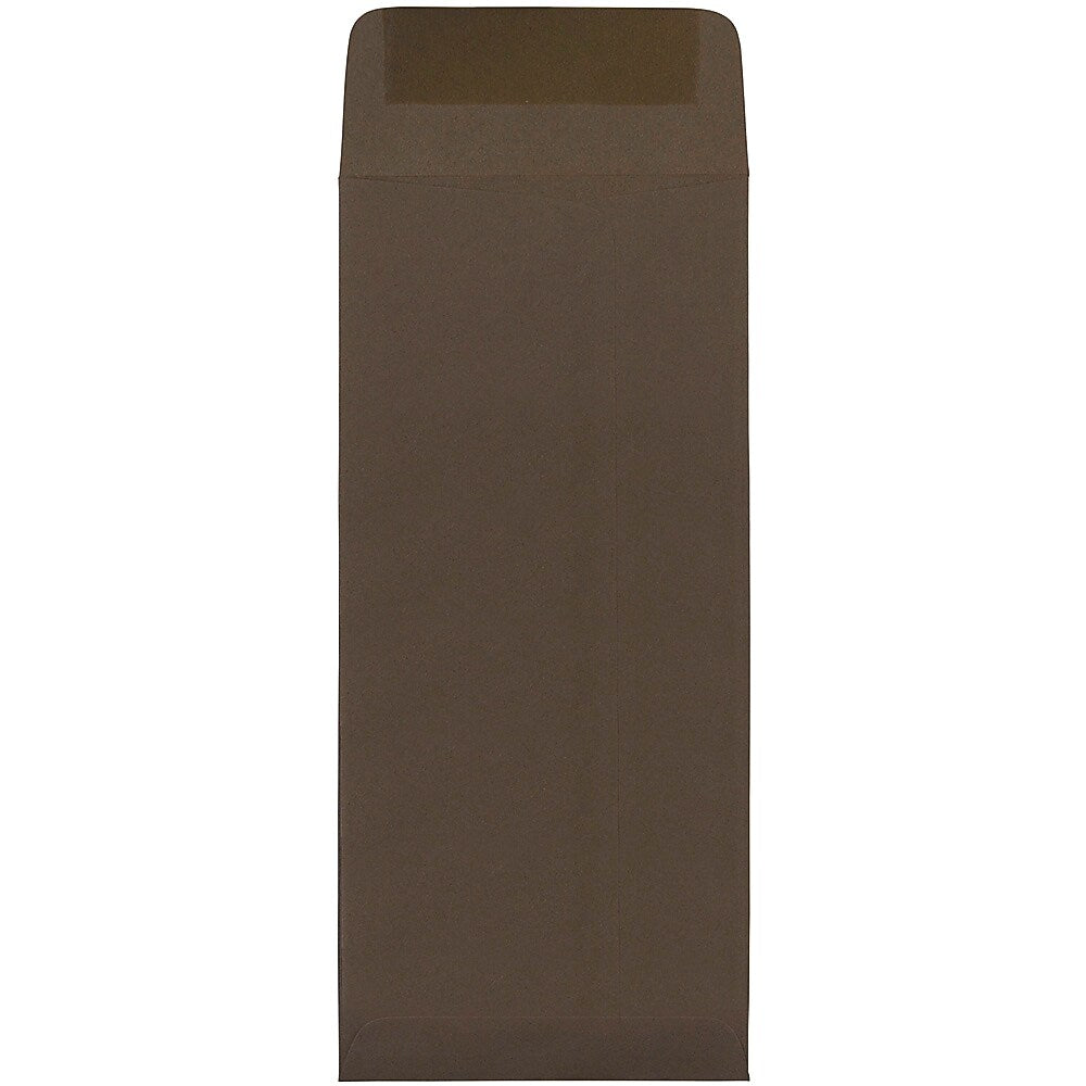JAM Paper #10 Policy Business Envelopes, 4.125 x 9.5, Chocolate Brown Recycled, 25/Pack (900940724)
