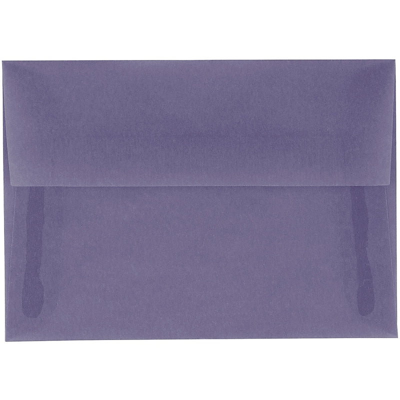 JAM Paper 4Bar A1 Translucent Vellum Invitation Envelopes, 3.625 x 5.125, Wisteria Purple, 25/Pack (1591610)