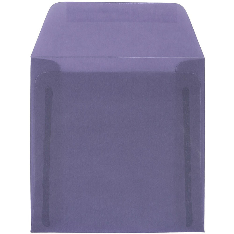 JAM Paper 6 x 6 Square Translucent Vellum Invitation Envelopes, Wisteria Purple, 25/Pack (PACV514)