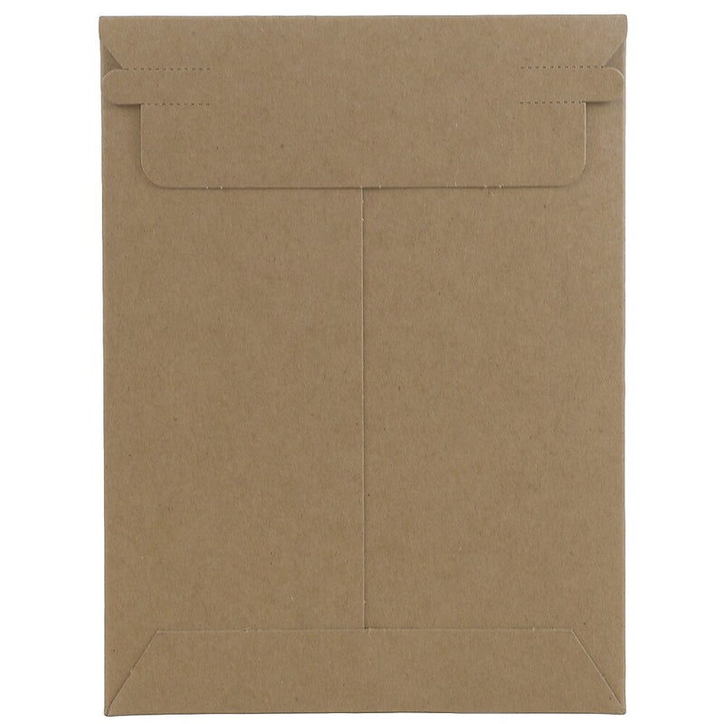 JAM Paper® Stay-Flat Photo Mailer Stiff Envelopes with Self-Adhesive Closure, 6 x 8, Brown Kraft, Sold Individually (8866640)