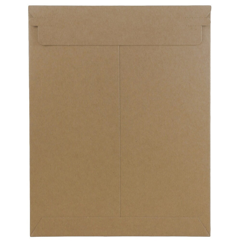 JAM Paper® Stay-Flat Photo Mailer Stiff Envelopes with Self-Adhesive Closure, 9 x 11.5, Brown Kraft, Sold Individually (8866643)