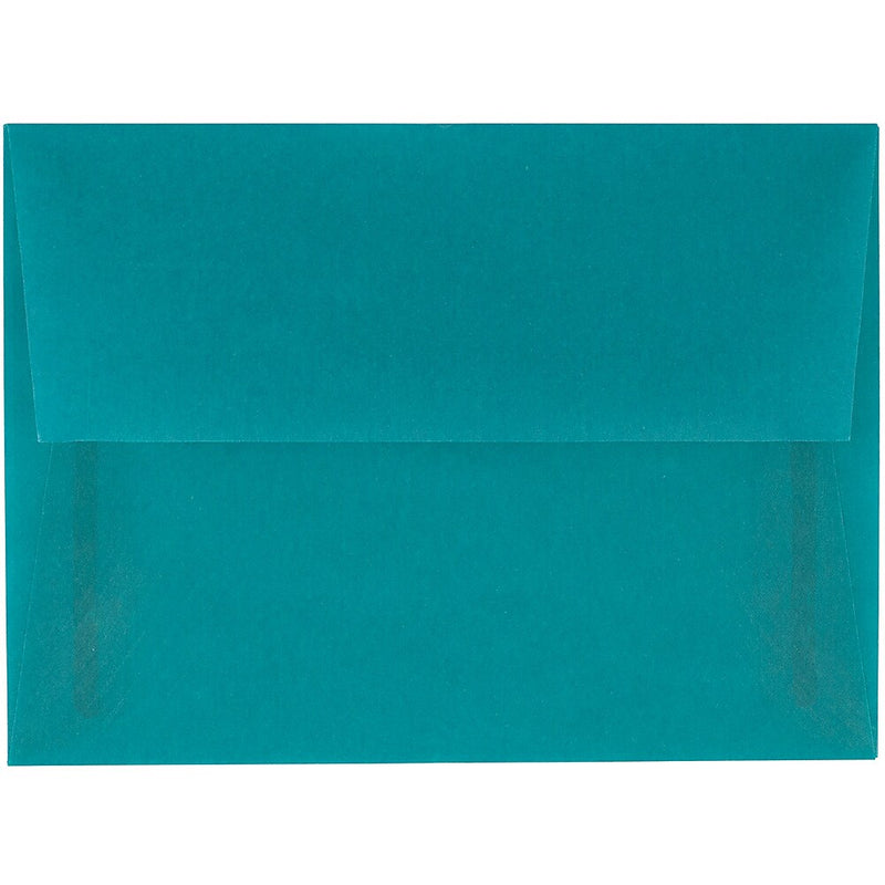 JAM Paper A6 Translucent Vellum Invitation Envelopes, 4.75 x 6.5, Aqua Blue, 25/Pack (PACV664)