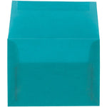 JAM Paper A6 Translucent Vellum Invitation Envelopes, 4.75 x 6.5, Aqua Blue, 25/Pack (PACV664)