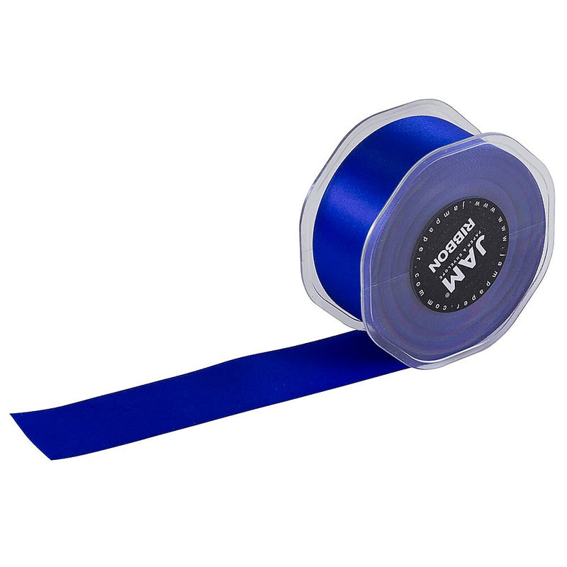 JAM Paper Double Faced Satin Ribbon, Royal Blue (808SAROBU25)