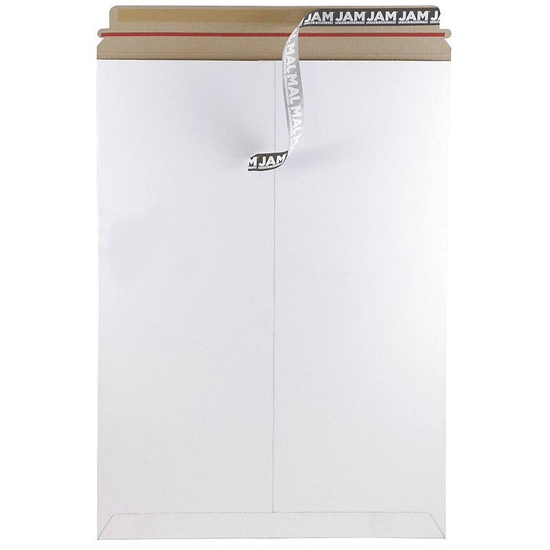 Jam Paper Stay-Flat Photo Mailer, 13" x 18", White, Sold Individually (6PSW)