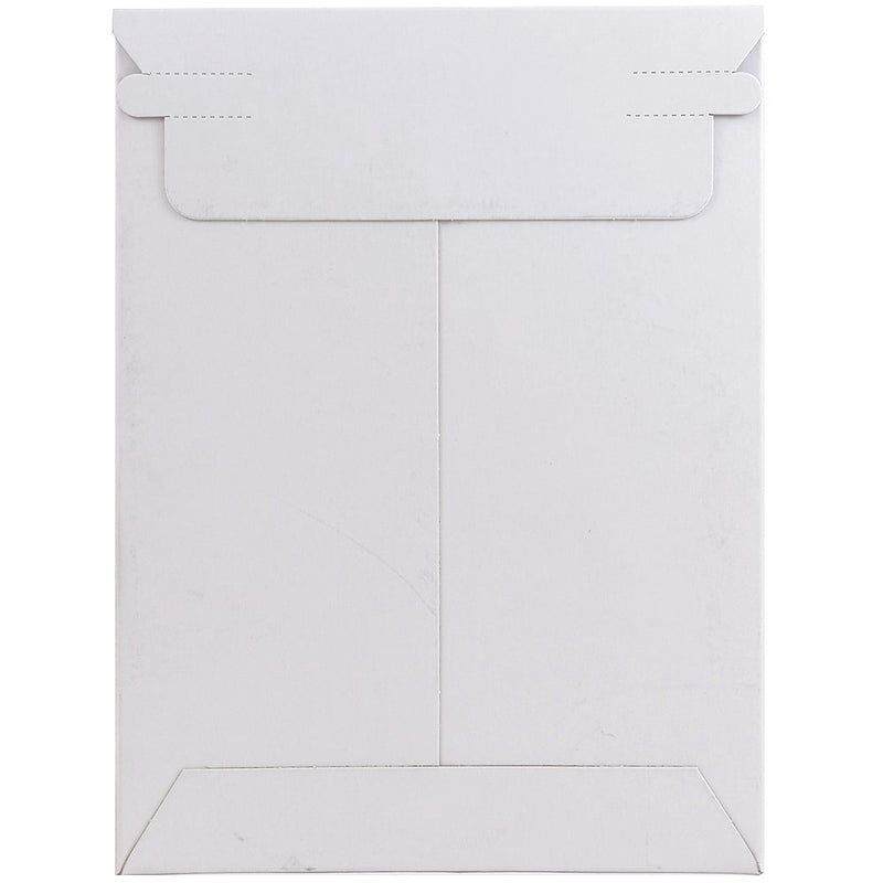 JAM Paper® Stay-Flat Photo Mailer Stiff Envelopes with Self-Adhesive Closure, 6 x 8, White, 6 Rigid Mailers/Pack (1PSWB)