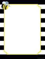 Barker Creek Wide Stripes with Bee Paper (BC743)
