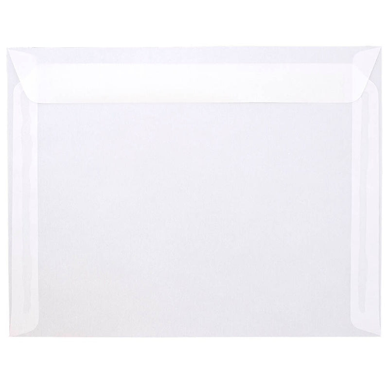 JAM Paper 9.5 x 12.625 Booklet Translucent Vellum Envelopes, Clear, Bulk 1000/Carton (2851377B)