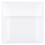 JAM Paper 5 x 5 Square Translucent Vellum Invitation Envelopes, Clear, Bulk 1000/Carton (31032B)