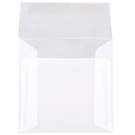 JAM Paper 5 x 5 Square Translucent Vellum Invitation Envelopes, Clear, Bulk 1000/Carton (31032B)