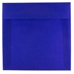 JAM Paper 6.5 x 6.5 Square Translucent Vellum Invitation Envelopes, Primary Blue, 25/Pack (PACV527)