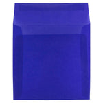 JAM Paper 6.5 x 6.5 Square Translucent Vellum Invitation Envelopes, Primary Blue, 25/Pack (PACV527)
