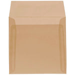 JAM Paper 6.5 x 6.5 Square Translucent Vellum Invitation Envelopes, Spring Ochre Ivory, 25/Pack (PACV520)