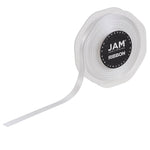 JAM Paper Double Faced Satin Ribbon, White (803SAWH25)